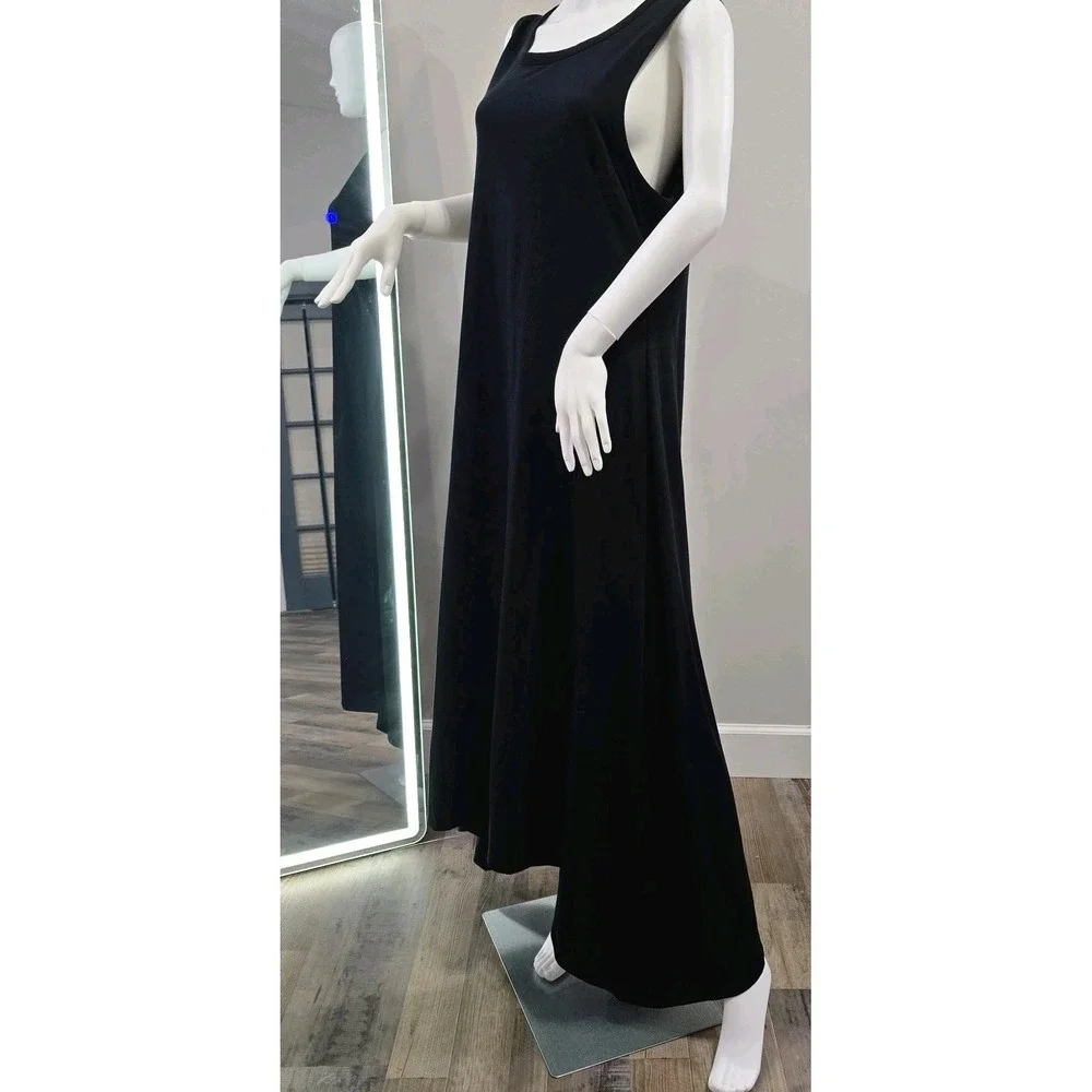 NWT J.Crew Boatneck Maxi Dress‎ Black Size Large 12-14 | Vintage Cotton $128